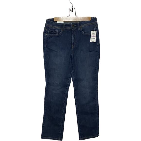 Style & Company Demin Jeans 6 Short Straight Leg High Rise Tummy Control NWT - Picture 2 of 13
